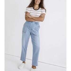 Madewell Pull-On Elastic Waist Relaxed Jeans in Bellview Wash - Size - XL